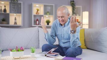 Longing for family, the man seeks reconciliation and prays. video