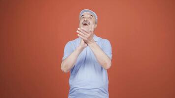 Man clapping excitedly to camera. video