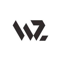 Letter W and Z Black Logo vector