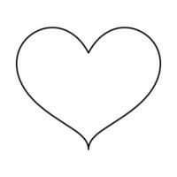 Love symbol. heart line icon, outline logo illustration, Isolated heart on a white background vector