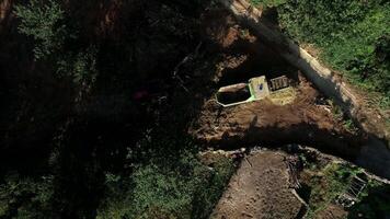 macchina pulizia su albero tronco, la deforestazione video