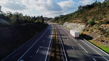 verkeer in snelweg antenne visie video