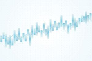 Business candle stick graph chart of stock market investment trading on white background design. Bullish point, Trend of graph vector