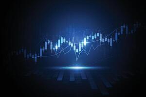 Business candle stick graph chart of stock market investment trading on white background design. Bullish point, Trend of graph vector