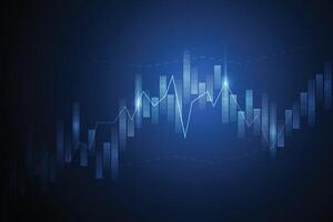 Business candle stick graph chart of stock market investment trading on white background design. Bullish point, Trend of graph vector