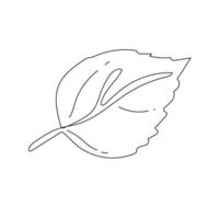Continuous Line Drawing leaf. One Line Illustration. Minimalist Prints. EPS 10. vector