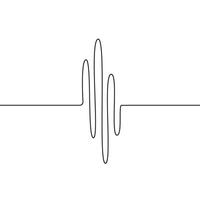 corazón cardiograma continuo uno línea dibujo minimalismo diseño aislado en blanco. ilustración eps 10 vector