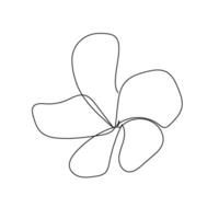 Jasmine flower continuous one line drawing modern style minimalist design. vector