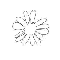 Line drawing of flowers. Continuous line drawing icon. illustration vector