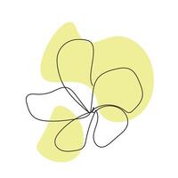 Jasmine flower continuous one line drawing modern style minimalist design. vector