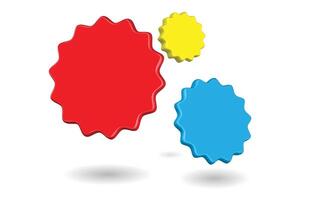 illustration of a set of colorful 3D speech bubbles vector