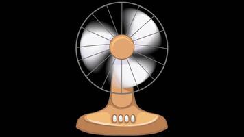 elektrisch ventilator omwenteling 2d tekenfilm animatie video