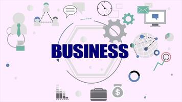 Business Items Fly In The Air 2D Cartoon Animation video