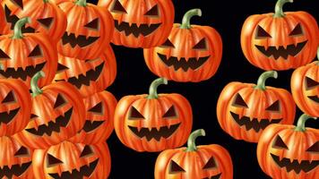 Halloween zucca transizione su alfa canale 2d cartone animato animazione video