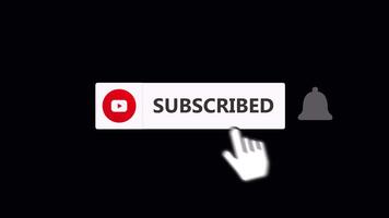 Youtube Subscribe Button Alpha Channel 2D Cartoon Animation video