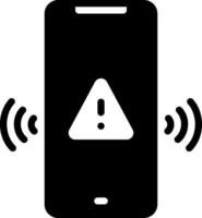 Solid black icon for alert vector