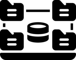 Solid black icon for data vector