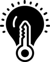 Solid black icon for key idea vector