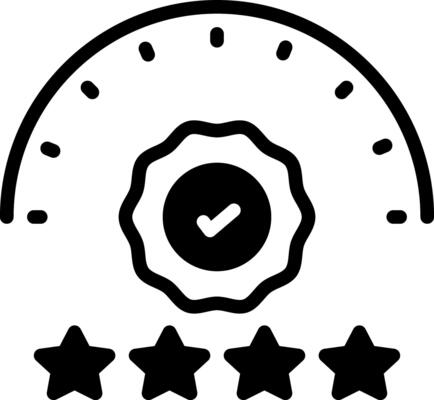 Solid black icon for integrity