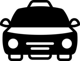 Solid black icon for taxi vector