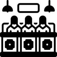 Solid black icon for jury vector