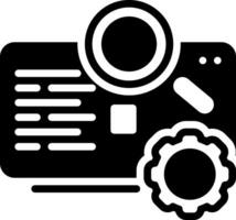 Solid black icon for seo vector