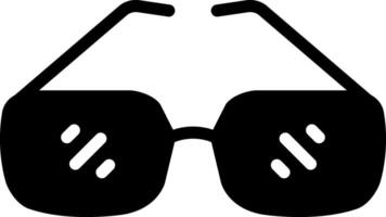 Solid black icon for glasses spec vector