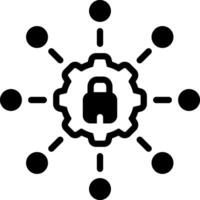 Solid black icon for controls vector