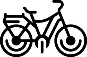 sólido negro icono para bicicleta vector