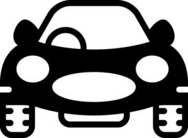 Solid black icon for vehicle vector