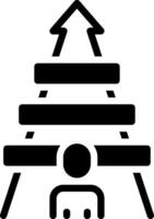 Solid black icon for challenge vector