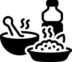 Solid black icon for food vector