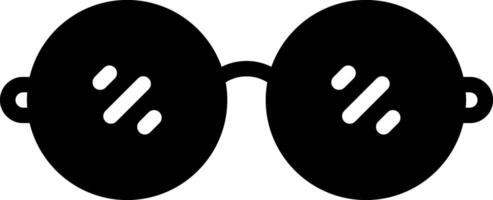 Solid black icon for glasses spec vector