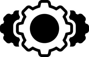 Solid black icon for gear vector