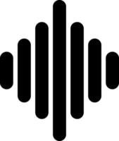 Solid black icon for equalizer vector