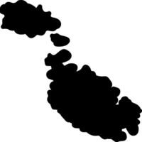 Solid black icon for malta vector