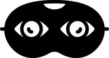 sólido negro icono para visión vector
