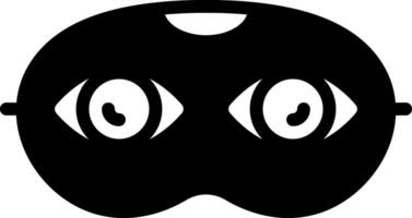 Solid black icon for vision vector