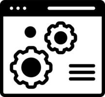 Solid black icon for option panel vector