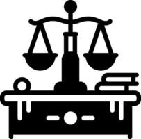 Solid black icon for legal vector