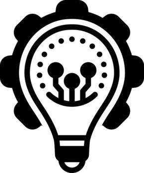 Solid black icon for solution vector