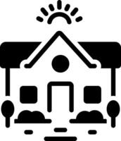 Solid black icon for home vector