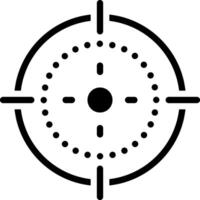 Solid black icon for target vector