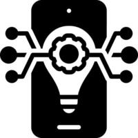 Solid black icon for innovation vector