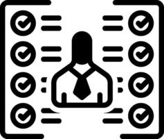 Solid black icon for responsibility vector