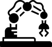 Solid black icon for robotic vector