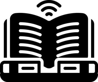 sólido negro icono para mi aprendizaje vector