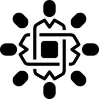 Solid black icon for collaborative vector