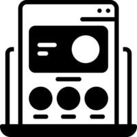 Solid black icon for website vector