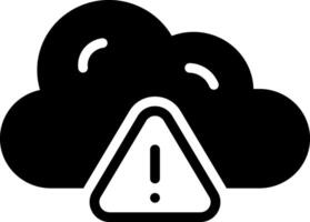 Solid black icon for alert vector